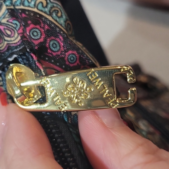 Pealwel Light Life Teal and Pink Paisley Crossbody Bag - Picture 7 of 14